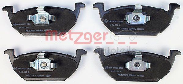 METZGER Комплект тормозных колодок, дисковый тормоз 1170027