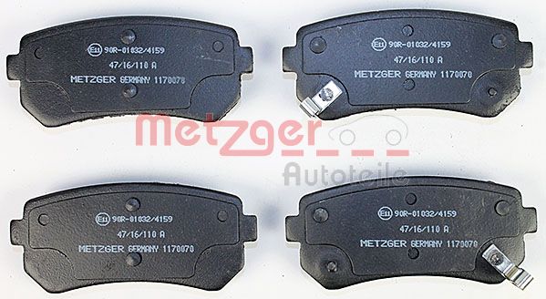 METZGER Комплект тормозных колодок, дисковый тормоз 1170070