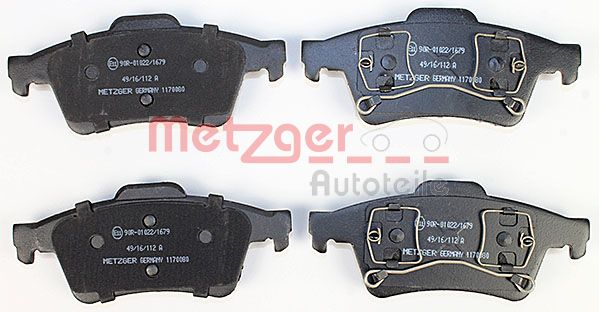METZGER Комплект тормозных колодок, дисковый тормоз 1170080