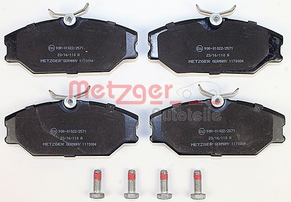 METZGER Комплект тормозных колодок, дисковый тормоз 1170084