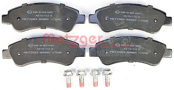 METZGER Комплект тормозных колодок, дисковый тормоз 1170085