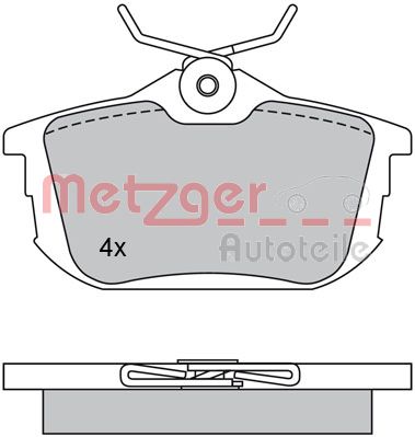 METZGER Комплект тормозных колодок, дисковый тормоз 1170118
