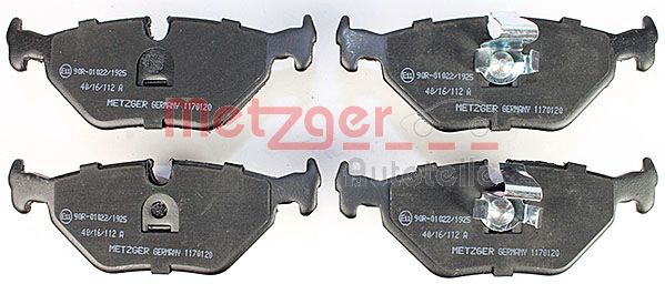METZGER Комплект тормозных колодок, дисковый тормоз 1170120