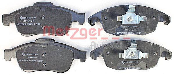 METZGER Комплект тормозных колодок, дисковый тормоз 1170129