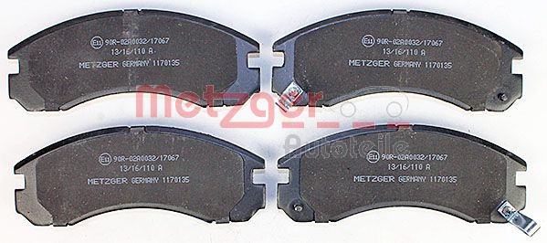 METZGER Комплект тормозных колодок, дисковый тормоз 1170135