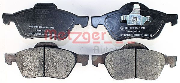 METZGER Комплект тормозных колодок, дисковый тормоз 1170155