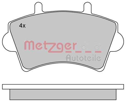 METZGER Комплект тормозных колодок, дисковый тормоз 1170175