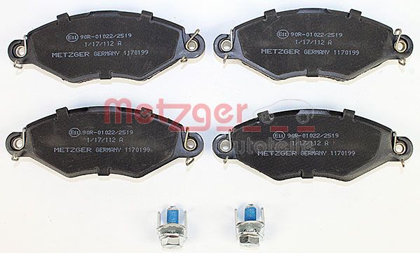 METZGER Комплект тормозных колодок, дисковый тормоз 1170199