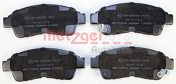 METZGER Комплект тормозных колодок, дисковый тормоз 1170209