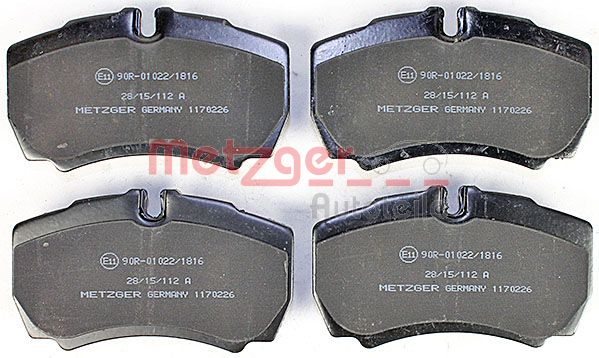 METZGER Комплект тормозных колодок, дисковый тормоз 1170226