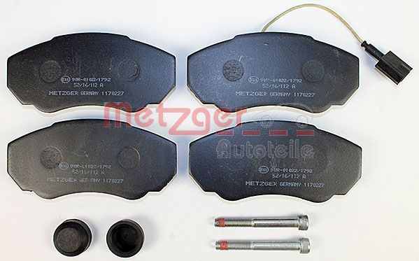 METZGER Комплект тормозных колодок, дисковый тормоз 1170227