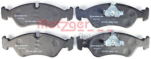 METZGER Комплект тормозных колодок, дисковый тормоз 1170252