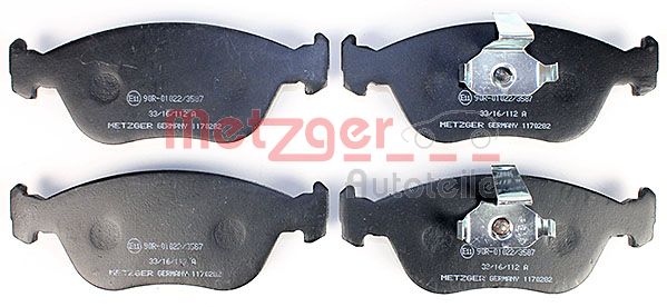 METZGER Комплект тормозных колодок, дисковый тормоз 1170282
