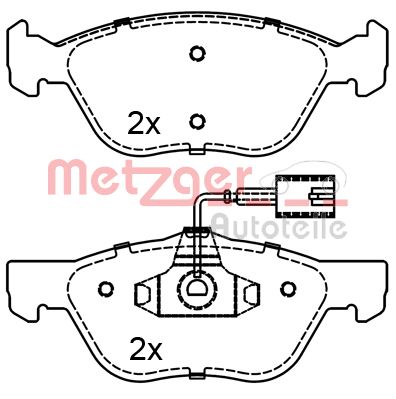 METZGER Комплект тормозных колодок, дисковый тормоз 1170285