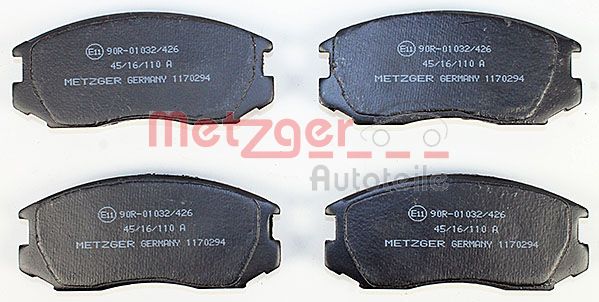 METZGER Комплект тормозных колодок, дисковый тормоз 1170294