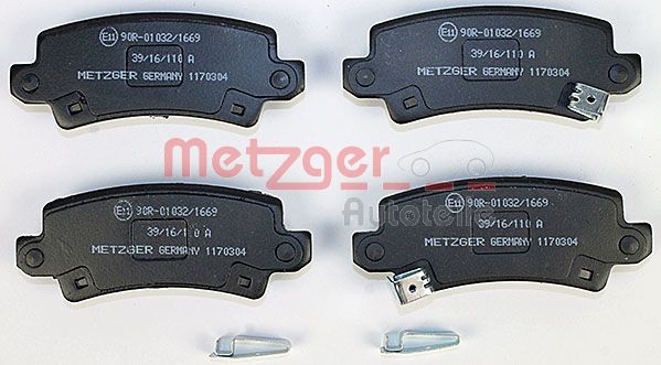 METZGER Комплект тормозных колодок, дисковый тормоз 1170304