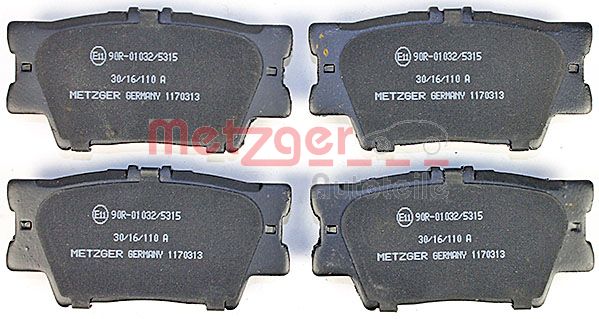 METZGER Комплект тормозных колодок, дисковый тормоз 1170313