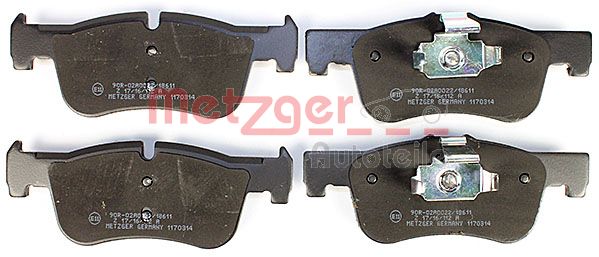 METZGER Комплект тормозных колодок, дисковый тормоз 1170314