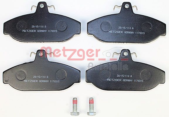 METZGER Комплект тормозных колодок, дисковый тормоз 1170315