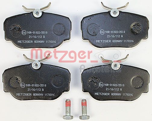 METZGER Комплект тормозных колодок, дисковый тормоз 1170316