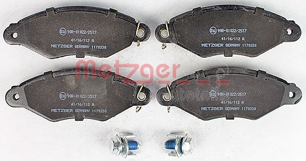 METZGER Комплект тормозных колодок, дисковый тормоз 1170330
