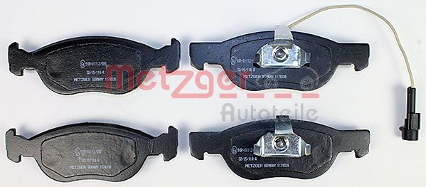 METZGER Комплект тормозных колодок, дисковый тормоз 1170338