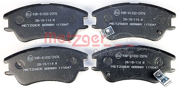 METZGER Комплект тормозных колодок, дисковый тормоз 1170347