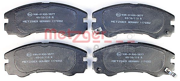 METZGER Комплект тормозных колодок, дисковый тормоз 1170352