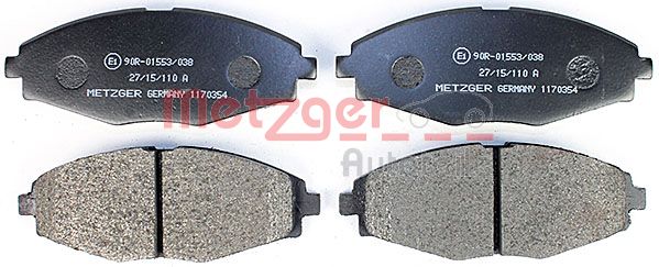 METZGER Комплект тормозных колодок, дисковый тормоз 1170354