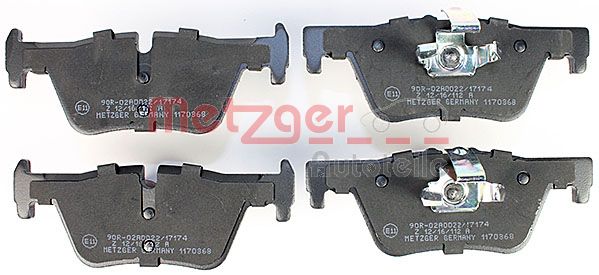 METZGER Комплект тормозных колодок, дисковый тормоз 1170368