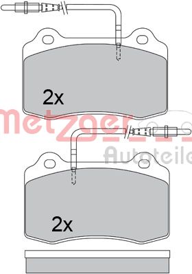 METZGER Комплект тормозных колодок, дисковый тормоз 1170399