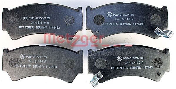 METZGER Комплект тормозных колодок, дисковый тормоз 1170433