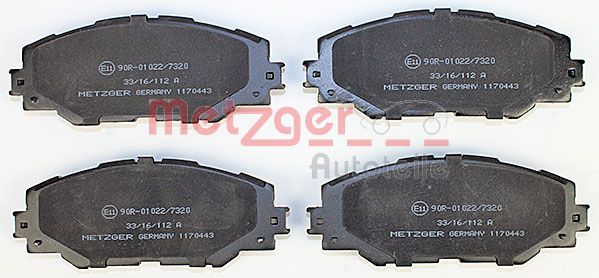 METZGER Комплект тормозных колодок, дисковый тормоз 1170443