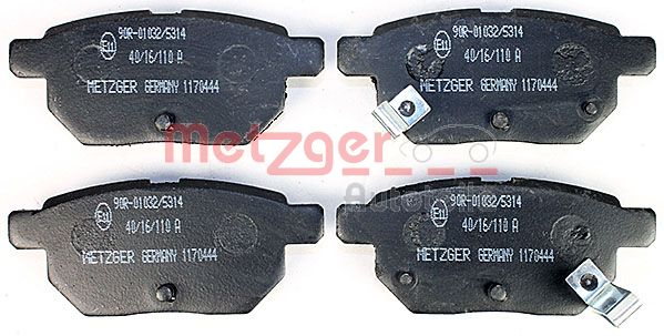METZGER Комплект тормозных колодок, дисковый тормоз 1170444