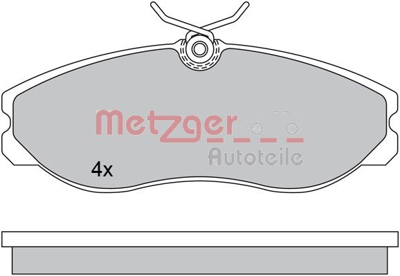 METZGER Комплект тормозных колодок, дисковый тормоз 1170451