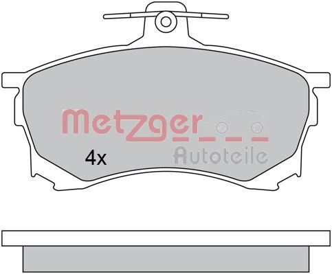 METZGER Комплект тормозных колодок, дисковый тормоз 1170453