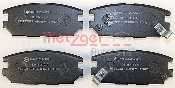 METZGER Комплект тормозных колодок, дисковый тормоз 1170475