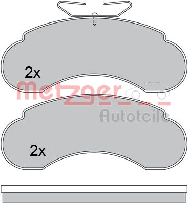 METZGER Комплект тормозных колодок, дисковый тормоз 1170485