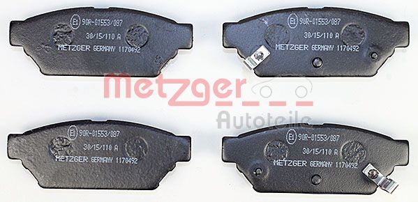 METZGER Комплект тормозных колодок, дисковый тормоз 1170492