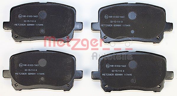 METZGER Комплект тормозных колодок, дисковый тормоз 1170495