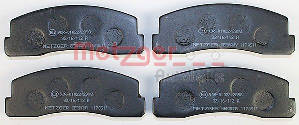 METZGER Комплект тормозных колодок, дисковый тормоз 1170511
