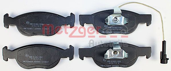 METZGER Комплект тормозных колодок, дисковый тормоз 1170517