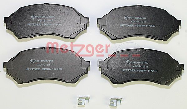 METZGER Комплект тормозных колодок, дисковый тормоз 1170518