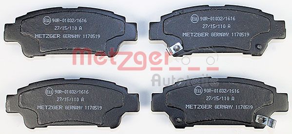 METZGER Комплект тормозных колодок, дисковый тормоз 1170519