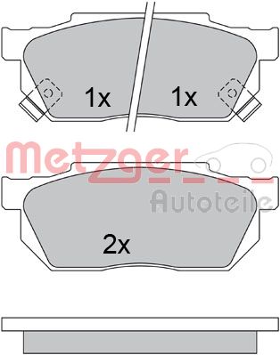 METZGER Комплект тормозных колодок, дисковый тормоз 1170527