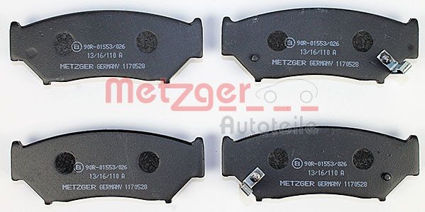 METZGER Комплект тормозных колодок, дисковый тормоз 1170528