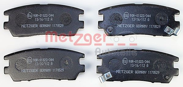 METZGER Комплект тормозных колодок, дисковый тормоз 1170529