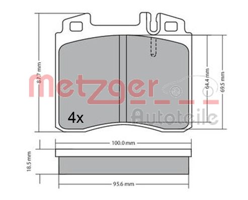 METZGER Bremžu uzliku kompl., Disku bremzes 1170530