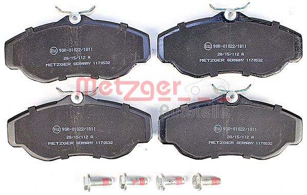 METZGER Комплект тормозных колодок, дисковый тормоз 1170532