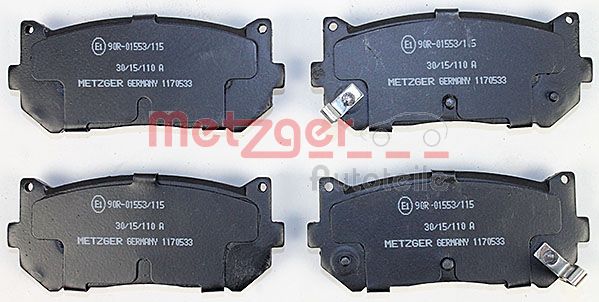 METZGER Комплект тормозных колодок, дисковый тормоз 1170533